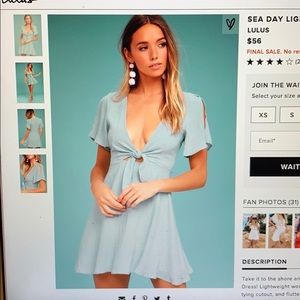 Lulus Sea Day Blue Skater Dress